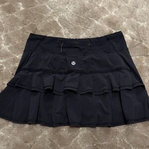 lululemon athletica Black Ruffled Mini Skirt